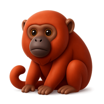Icon of Colombian Red Howler