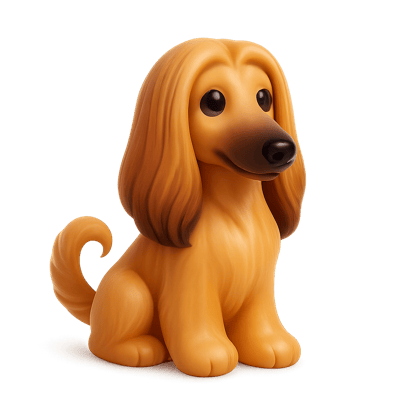 Icon of Afghan Hound Dog