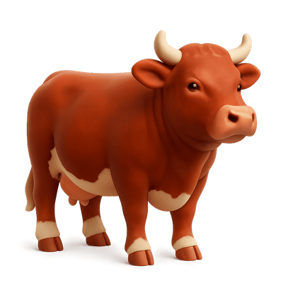 Icon of Maine Anjou (Rouge Des PréS) Cattle