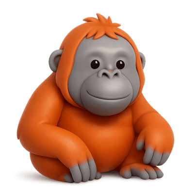 Icon of Bornean Orangutan